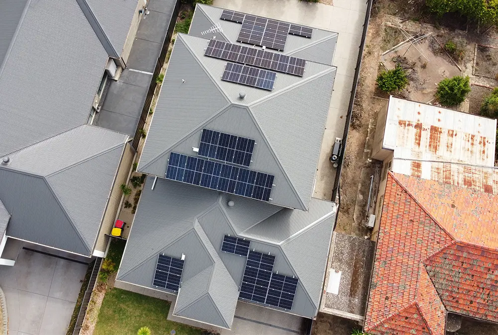prospect house solar panels birds-eye view
